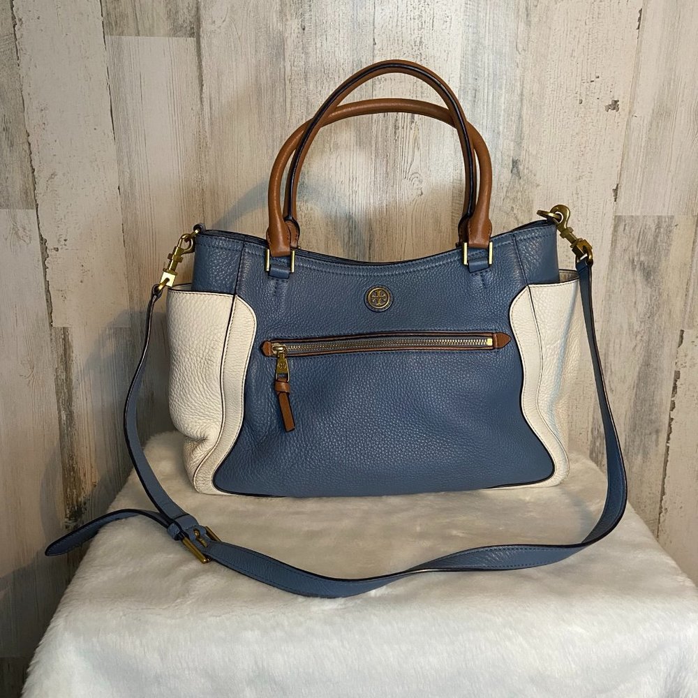 Tory Burch Frances Colorblock Leather Satchel Purse